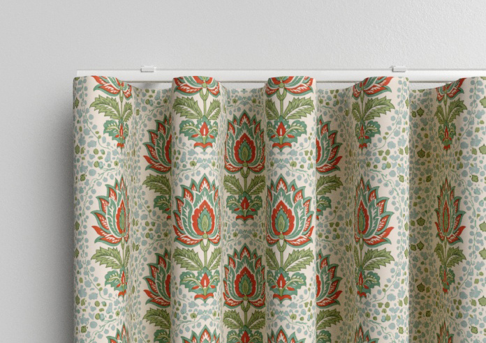 Petal & Block Lotus Blossom, Neem - Made to Measure Curtains - Image 13